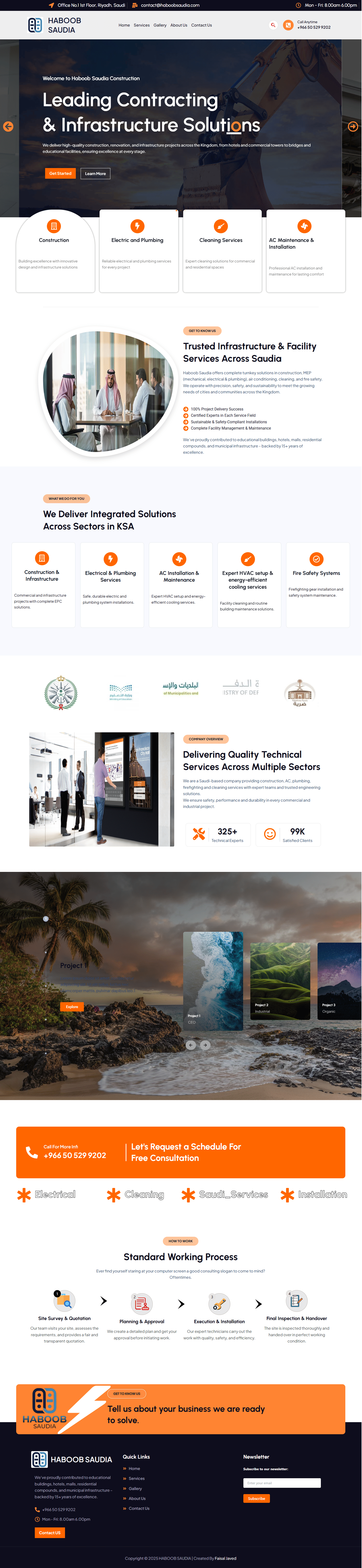 Haboob Saudia Construction – Multi-Service Company Website